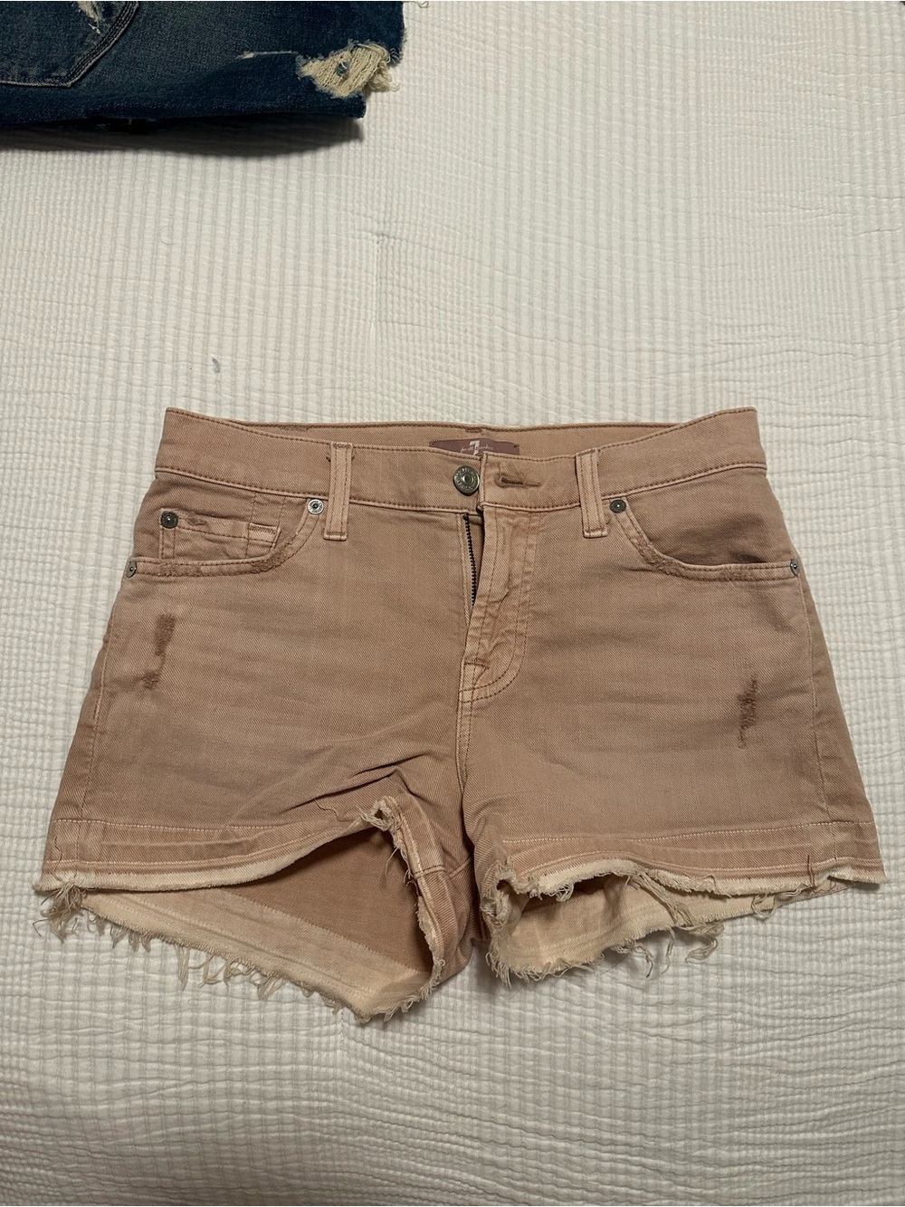 Pink Denim Cutoff Shorts
